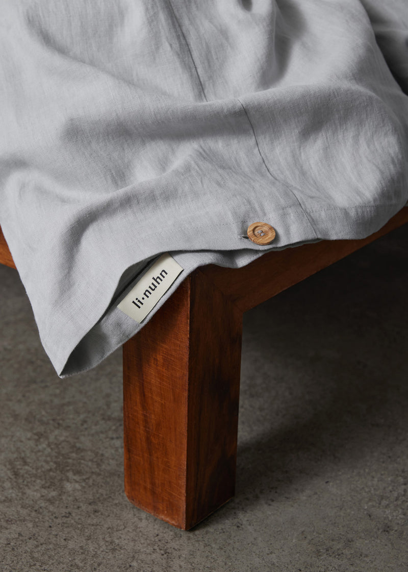 Linen Duvet Cover in Frosty Neutral