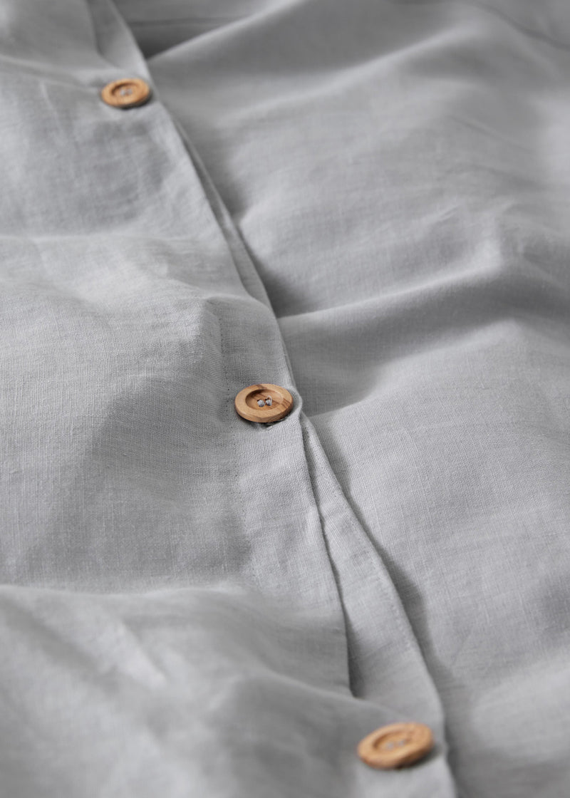 Linen Duvet Cover in Frosty Neutral