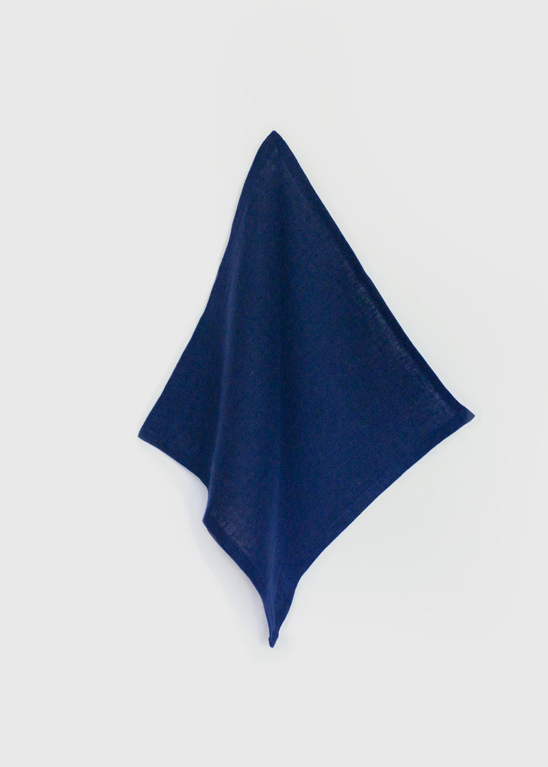 Luxuriously Soft and Ethically Made Linen Face Towel in Baltic Blue