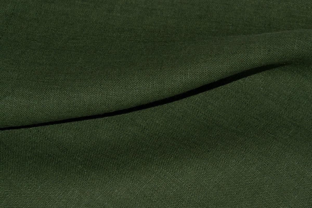 Luxuriously Soft and Ethically Made Linen Face Towel in Forest Green