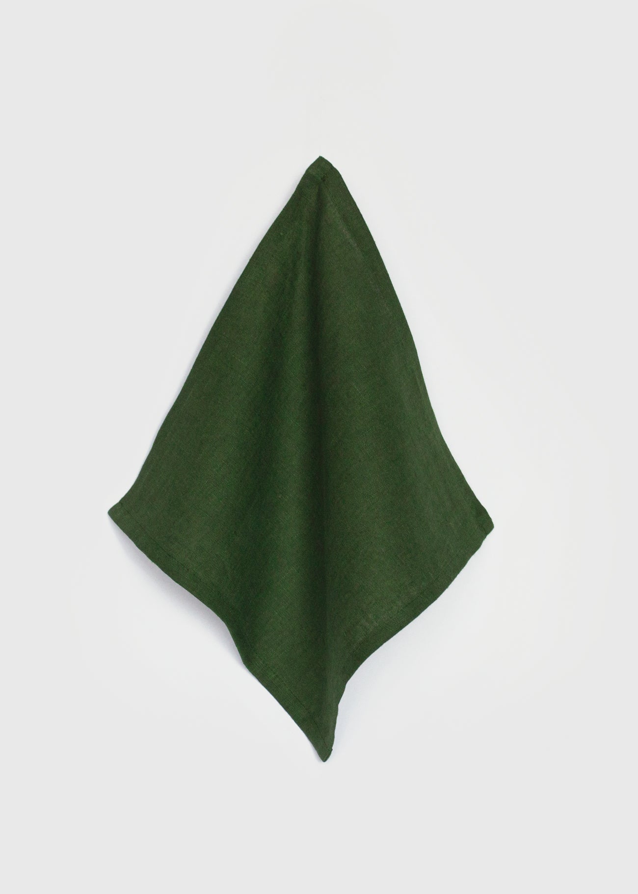 Luxuriously Soft and Ethically Made Linen Face Towel in Forest Green