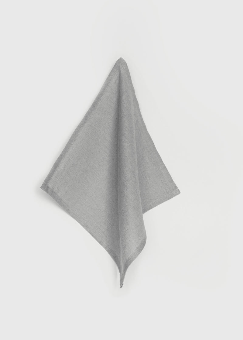 Luxuriously Soft and Ethically Made Linen Face Towel in Frosty Neutral