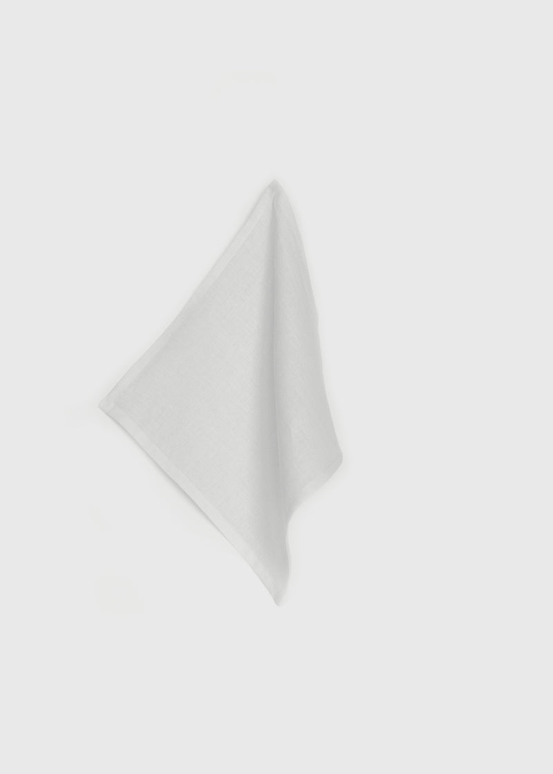 Luxuriously Soft and Ethically Made Linen Face Towel in Sea Foam White