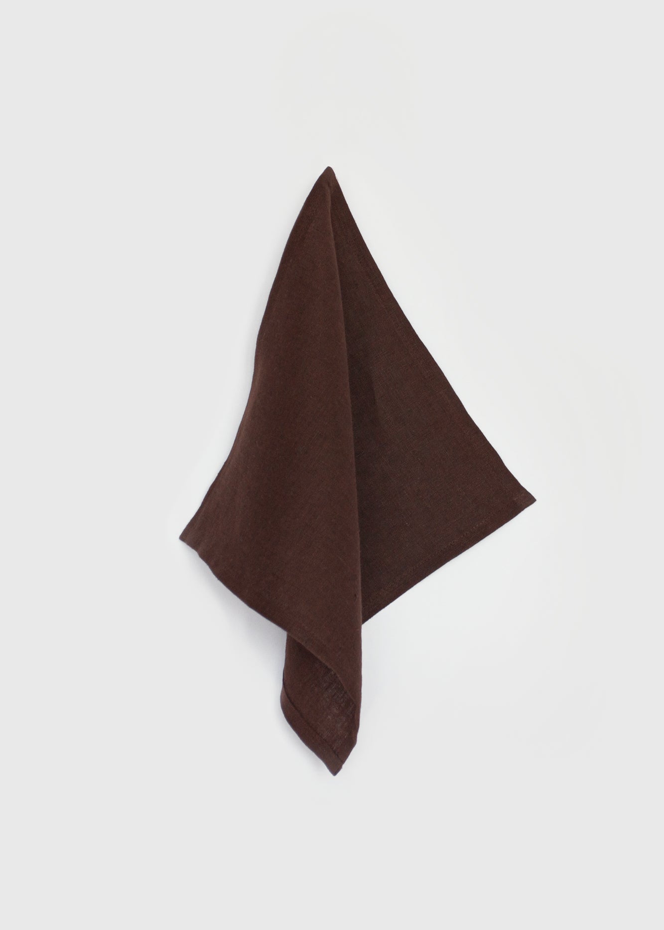 Luxuriously Soft and Ethically Made Linen Face Towel in Wood Brown